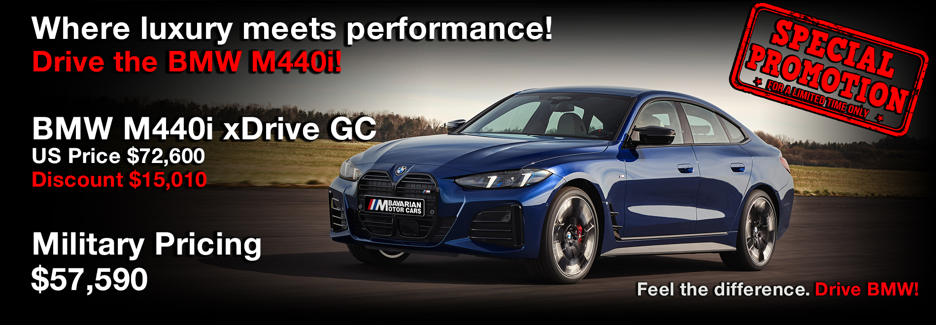 BMW Military Sales | Bavarian Motor Cars  | Special Offer  |  BMW Sale | BMW M440i xDrive Gran Coupe