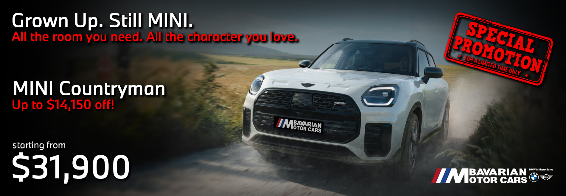MINI Military Sales | Bavarian Motor Cars | Special Offer | MINI Sale | U25 2027 MINI Countryman S ALL4 | John Cooper Works | JCW Countryman