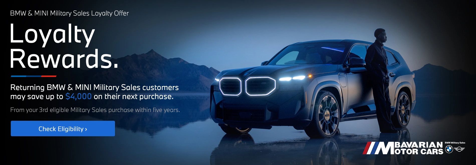 BMW Military Sales | Bavarian Motor Cars | Loyalty Program | Loyalty Rewards | Extra Savings Discount | BMW Sale | MINI Sale