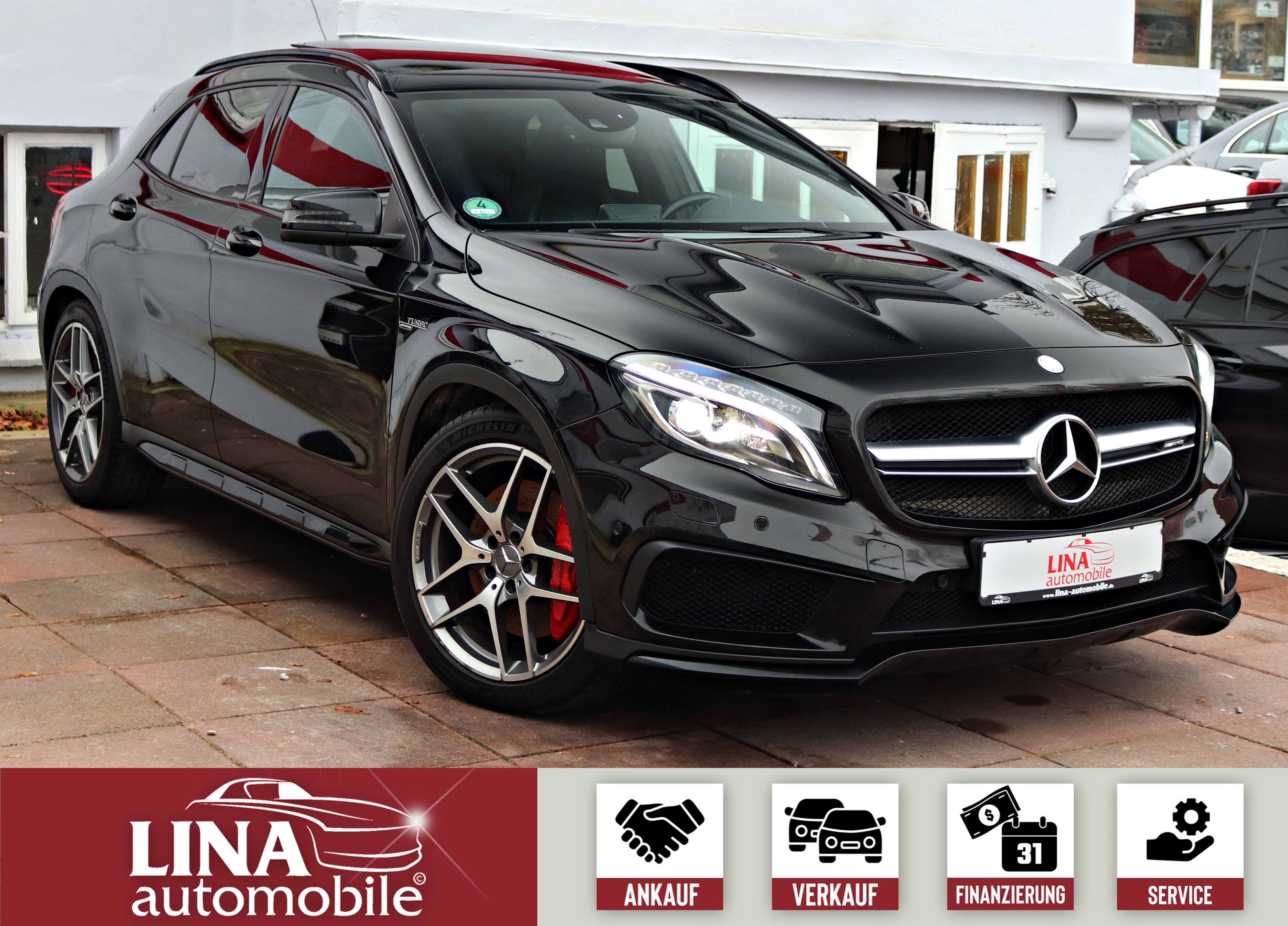 Daumennagel 4 - Mercedes-Benz GLA 45 AMG 4MATIC Panoram Kamera H&K Memory
