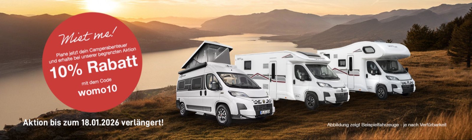 Campervermietung Frühbucherrabatt 2026