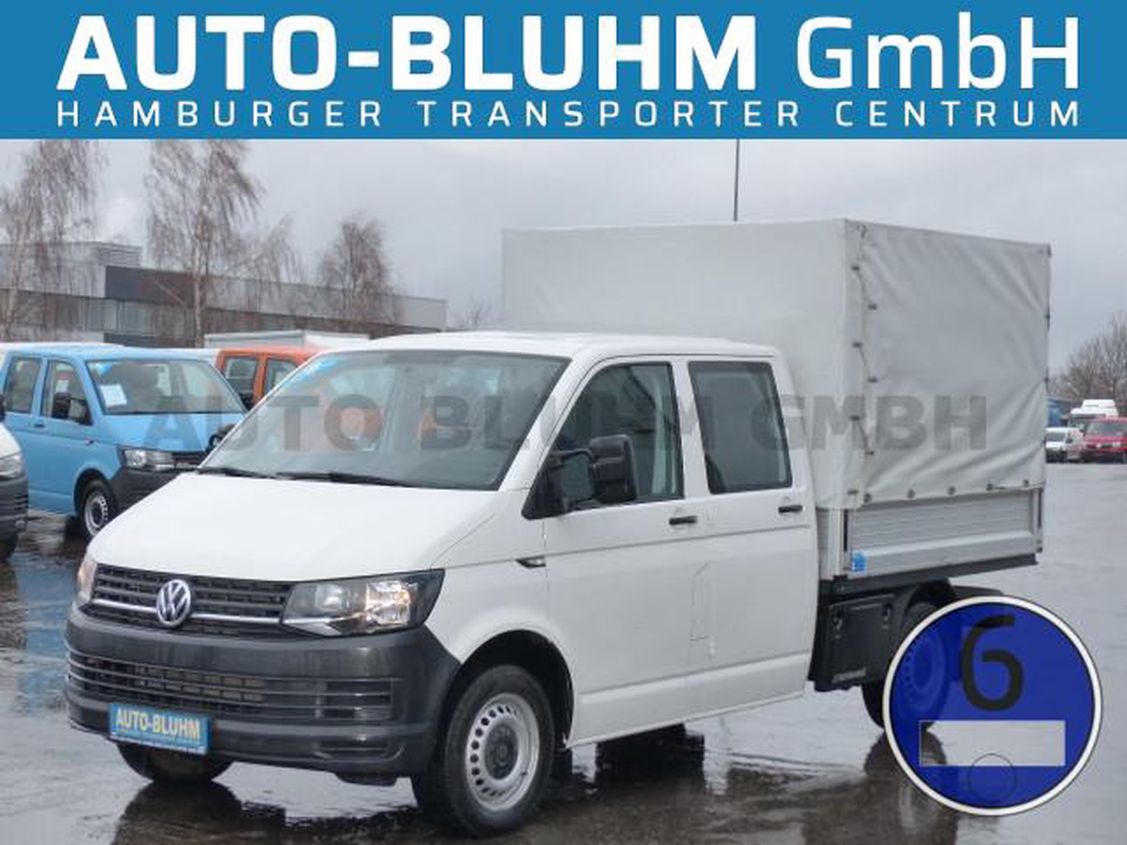 Volkswagen T6 2.0 TDI Doka Plane + Klima 6-Sitze 2 Kisten
