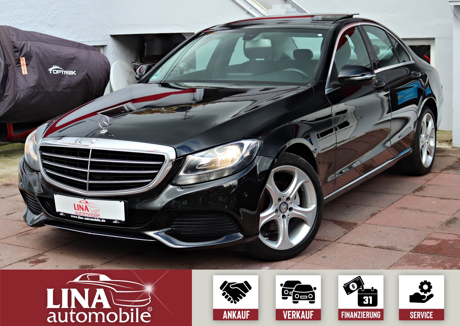 Mercedes-Benz C 180 d MB-Scheckheft PANORAMA Kamera Navi Leder