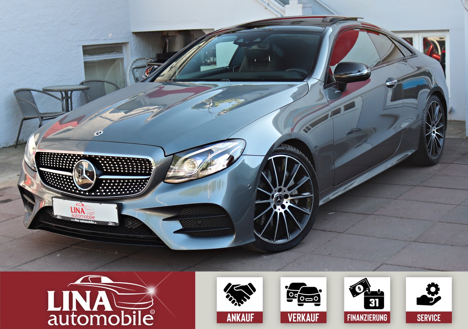 Mercedes-Benz E 400 4M Coupé AMG SOFT LUFT HUD PANO BURMS WIDE