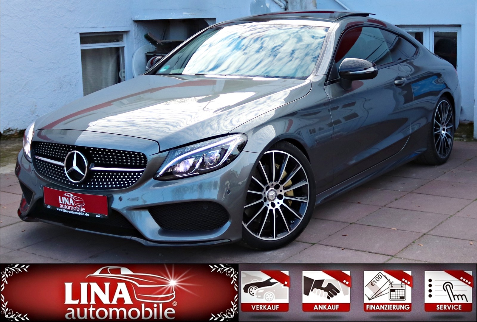 Mercedes-Benz C 300 Coupé AMG Panorama Burmester Kamera 19Zoll