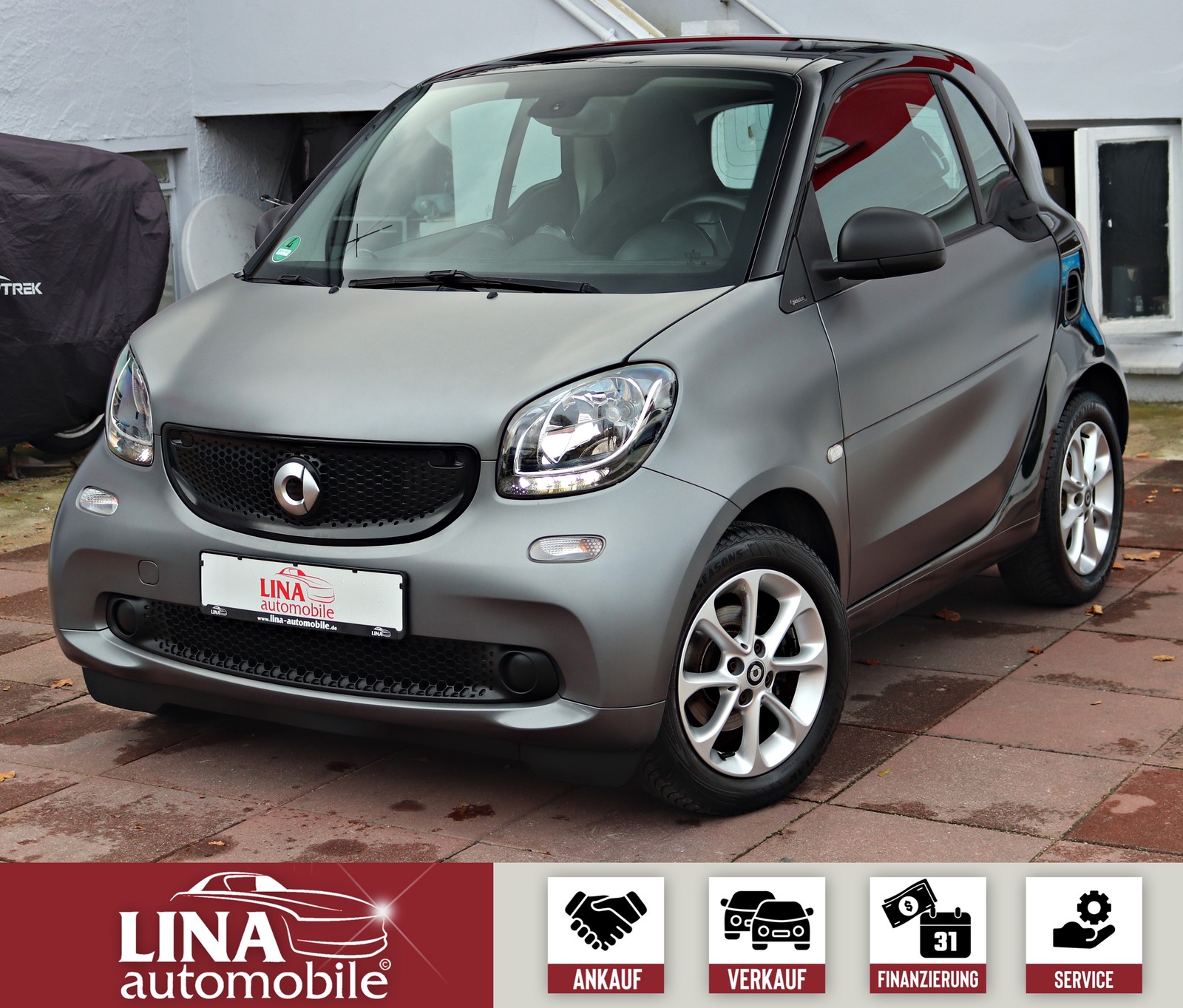 Smart fortwo coupe 1.HAND MattGrau PANO Klimaaut Tempo
