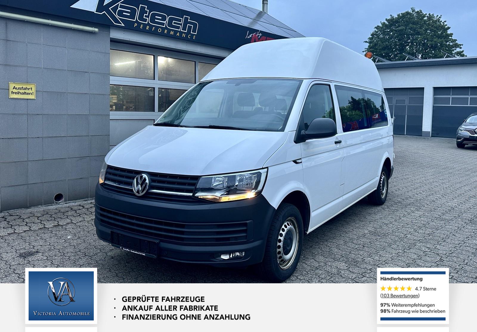 Volkswagen T6 Transporter Kasten-Kombi Sitz-Paket: 9-Sitzer, 3-3-3  Kombi Hochdach Lang  2,0TDI . Klimaanlage Climatic (Fahrerhaus) 2. Verdampfer + Zusatzheizung