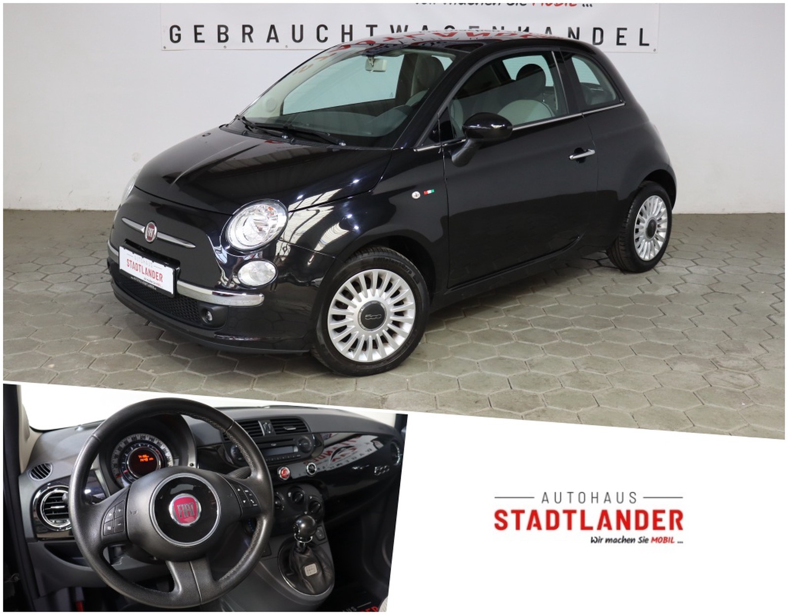 Fiat 500 Lounge Klima / Pano / Alu