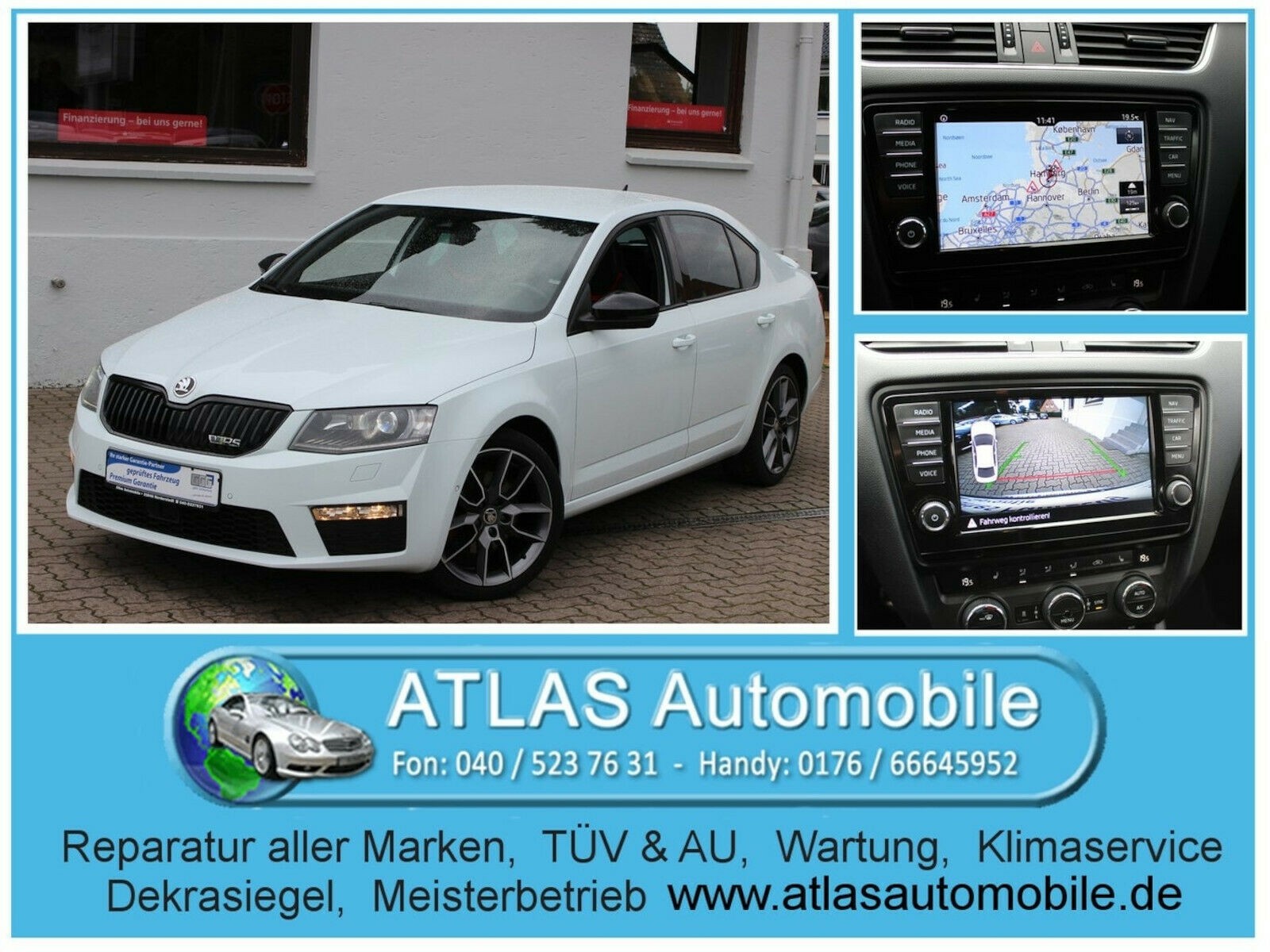 Skoda Octavia RS Leder+Navi+Bi-Xenon+Kamera+ACC+18 Alu