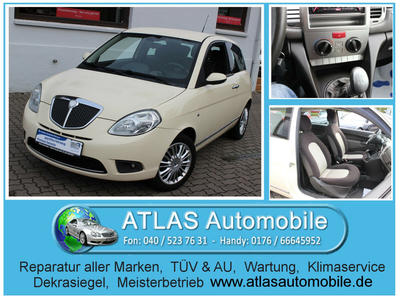 Lancia Ypsilon 1.4 8V Oro 1.Hand+KLIMA+Guter Zustand