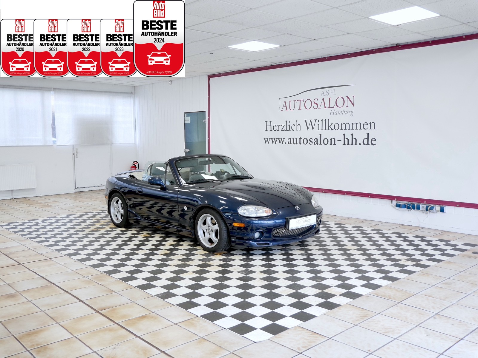 Mazda MX-5 1.6i 16V Hardtop Sportauspuff Tiefer. Leder