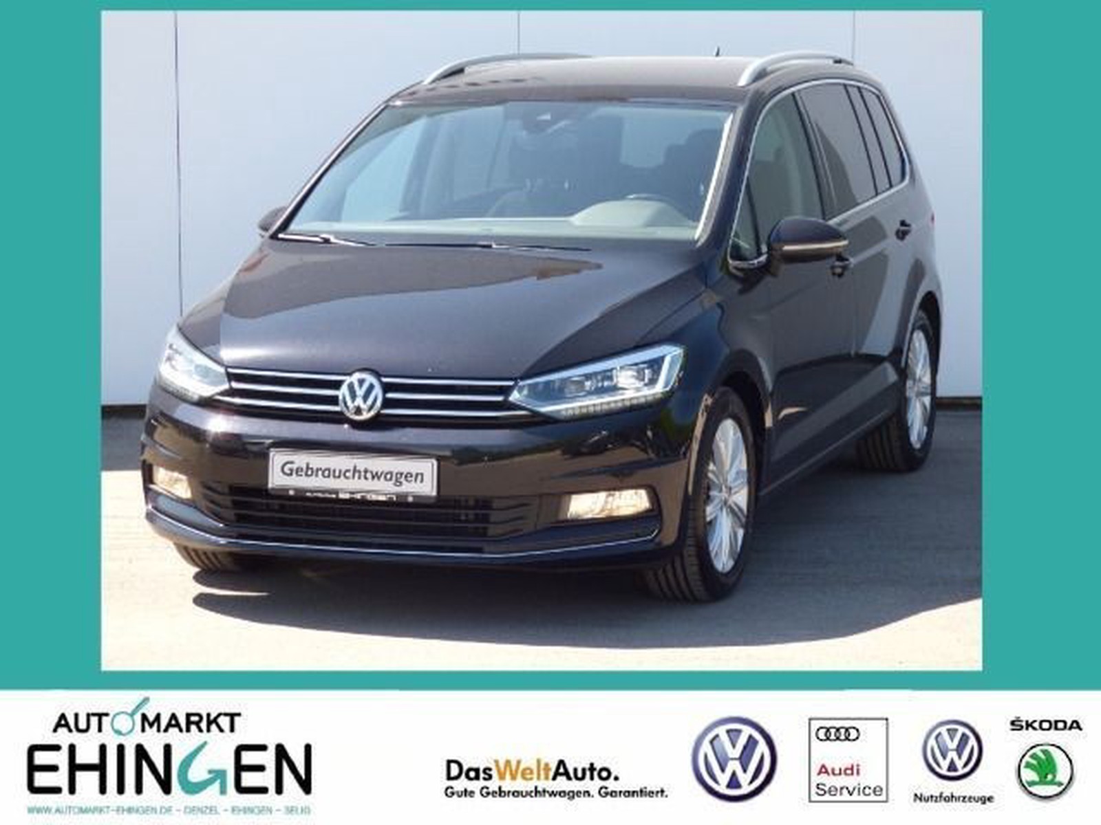Volkswagen Touran Highline 2.0 TDI DSG LED AHK Sthz ACC Navi 7 Sitzer