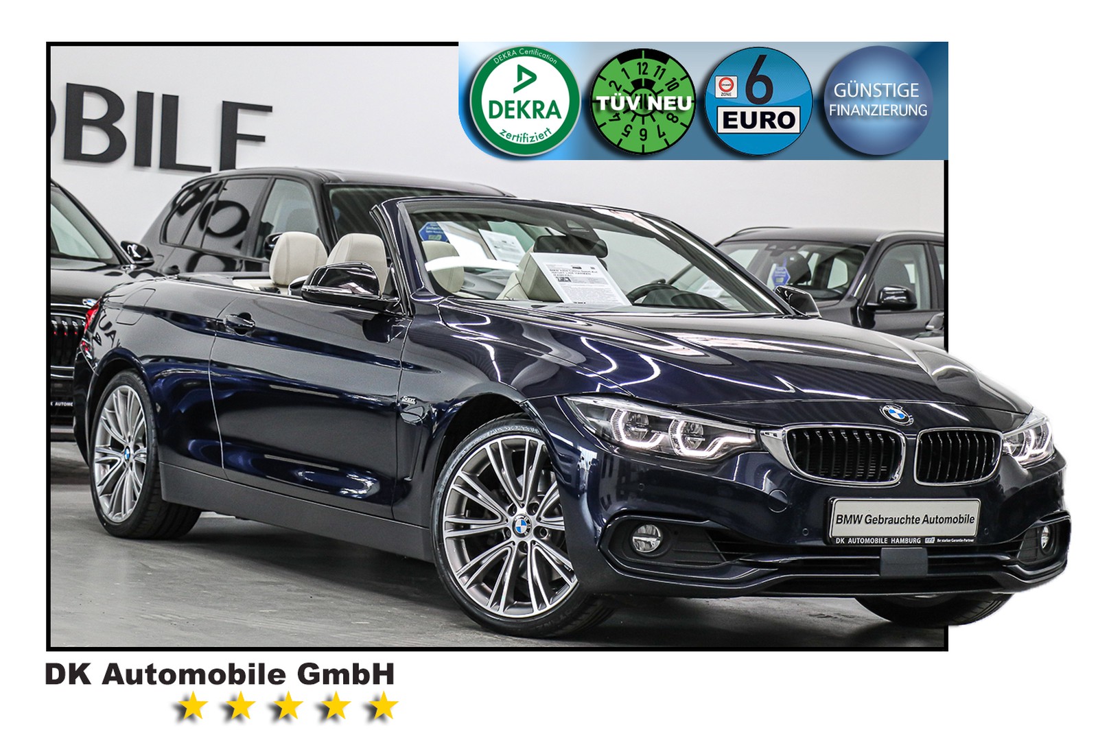 BMW 430d Cabrio Sport-Aut/SPORT LINE HARMAN/KAMERA/LED