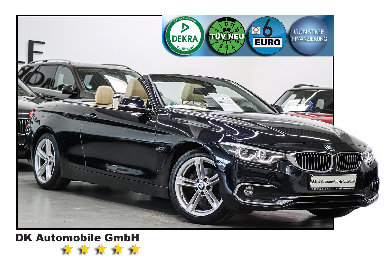 BMW 420d Cabrio Aut./LUXURY LINE/ LED/ALARM/HEAD UP/