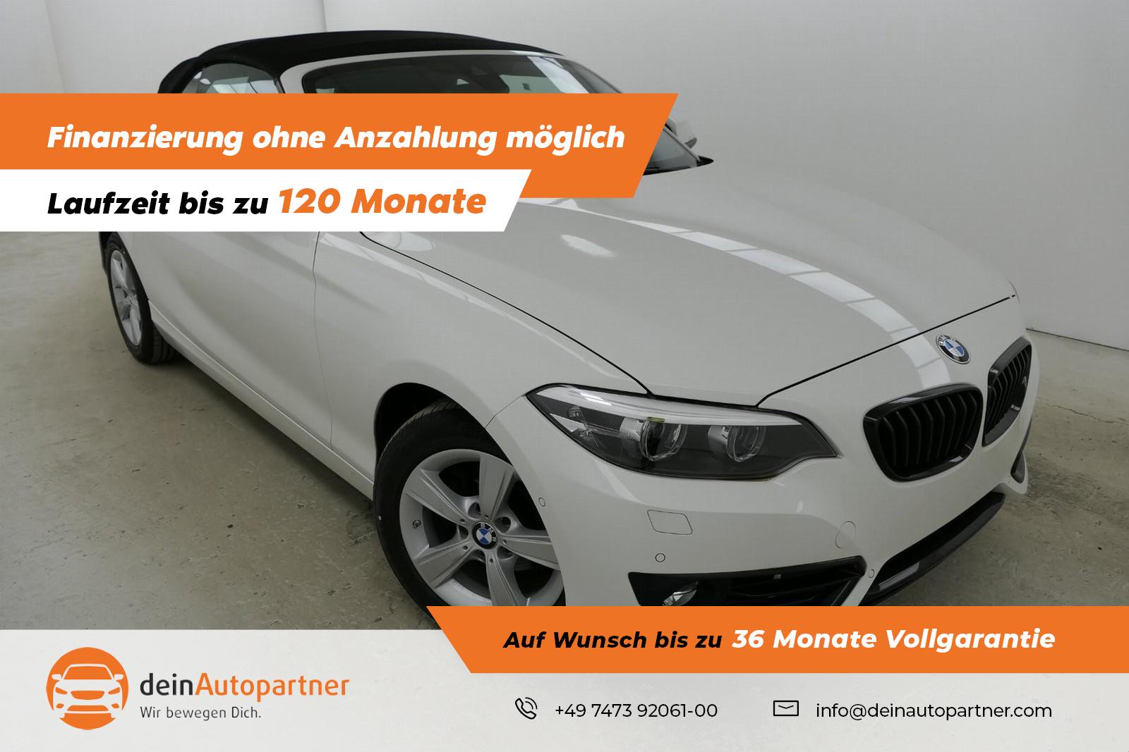 BMW 218i Cabrio Sport Line Leder Navi LED H&K