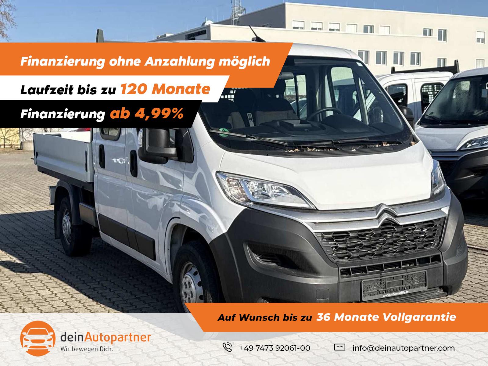 Citroën Jumper Pritsche 2.2 BlueHDi Doppelkabine 7-Sitzer/Klima/AHK/DAB/Tempomat