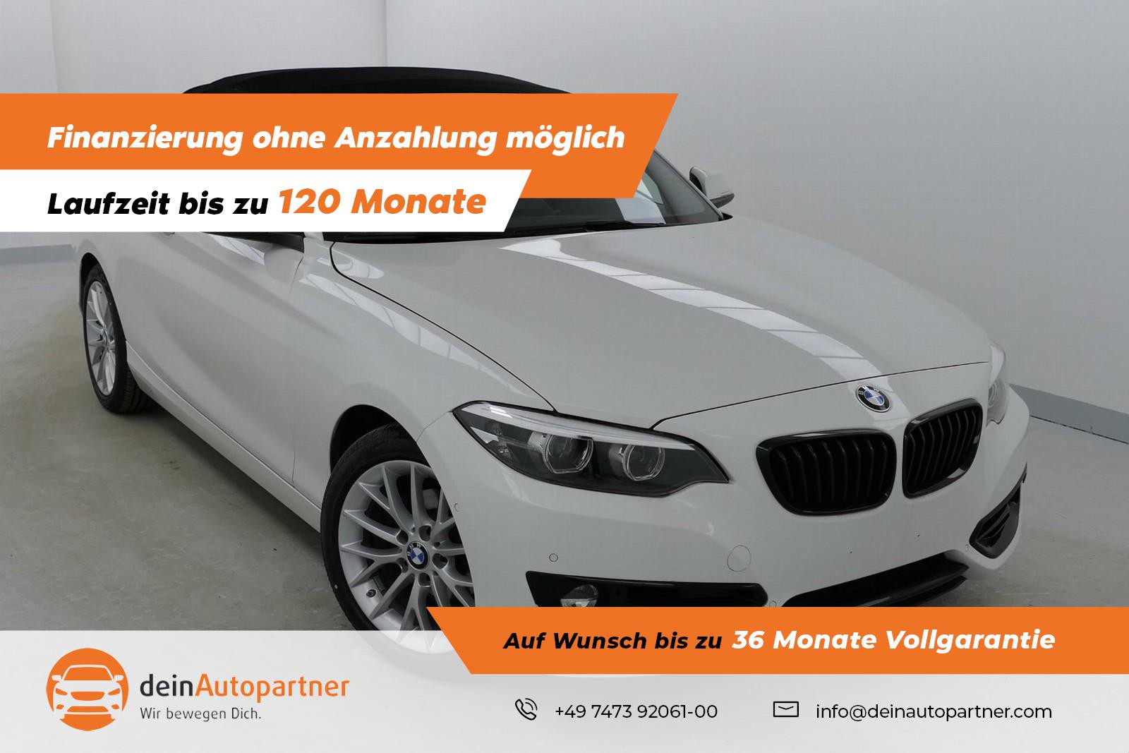 BMW 218i Sport Line Cabrio Leder Navi Hifi Keyless