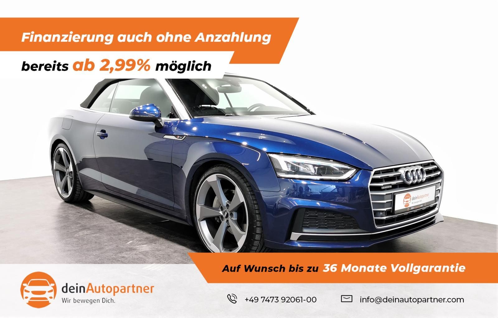 Audi A5 40 TDI Cabrio quattr. S Line Leder AHK MMI LE