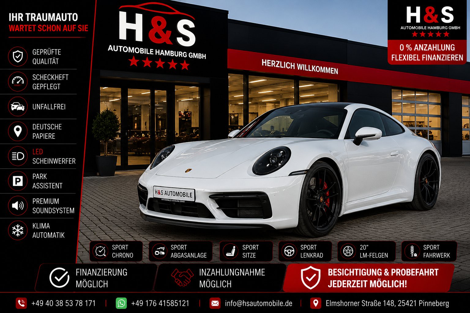 Porsche 911 Carrera 4 GTS BOSE SCHIEBEDACH 360°PVTS Plus
