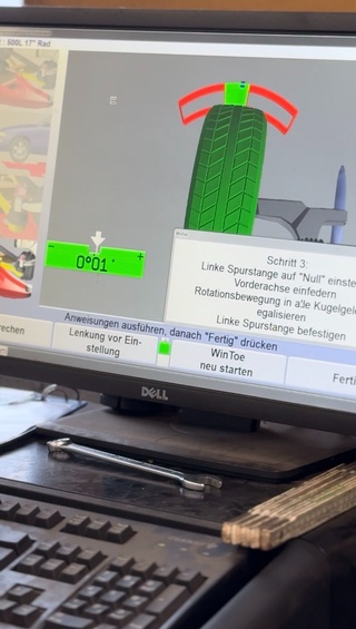 Achsvermessung Wildau Autohaus Dietz – Feineinstellung der Spurwerte