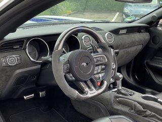 NPMLC Premium Lenkrad Carbon-Mittelstrich Blau/Nähte Blau Alcantara