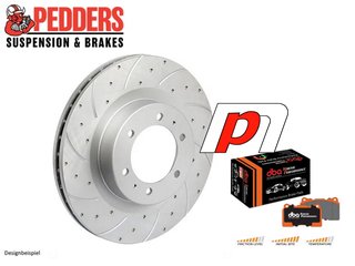 NPMBSBBP Ford Mustang ab 2015 - Pedders Bremsscheiben & DBA Bremsbeläge  VA