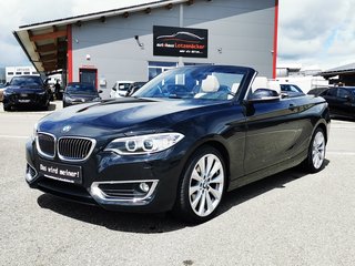 BMW 220 i Luxury Line 2.HAND|LEDER|BI-XEN|DAB|NAV|KAM|TEMP Used vehicle for sale | First registration 08/2015 | Price 21.490 €