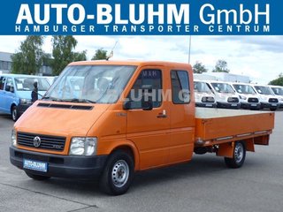 Volkswagen LT 35 TDI Doka Maxi Tiefladepritsche + Kran + Standhzg + AHK