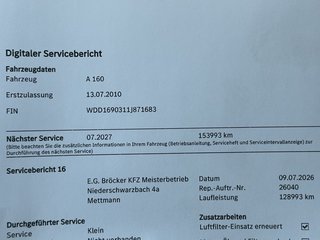 Mercedes-Benz A 160 5-türig Automatik/1.HD/Garantie - bilder 9