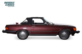 1987 Mercedes-Benz SL 560 tolle Farbkombination pajettrot-anthrazit