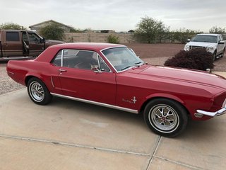 1968 Ford Mustang Coupe -V8 rot, originales California Pony -