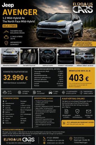 Jeep Avenger Neuwagen Kaufen