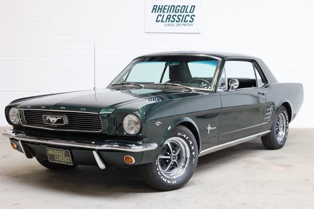 1966 Ford Mustang 289 Coupé V8 neuer Lack in Bullitt Grün - photo 1