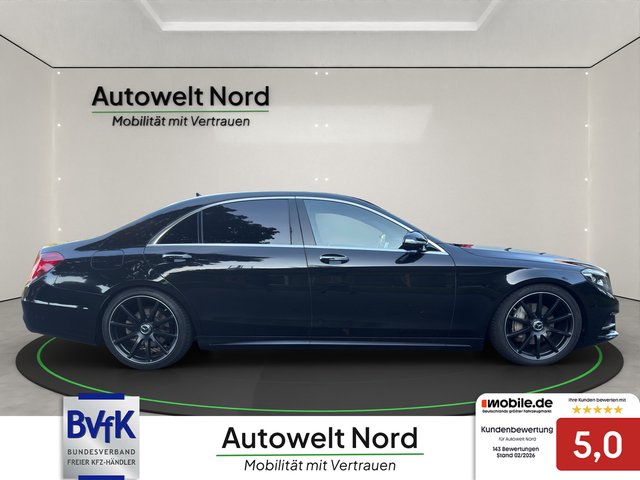 Mercedes-Benz S 350 BlueTec / d L~AMG Line~LED~KEYLES-GO~VAKUMIERTE TÜREN~PANO~R-KAMERA 360g~org.AMG NEU~NAVI~BI-XENON~SIZTH.SITZB.lückenlos SCHECKHEFT~absolut VOLL VOLL VOLL AMG line~AMG org. ALUS NEU / Innen schwarz - außen schwarz / Luftfahrwerk / Vollausstattung - foto 4