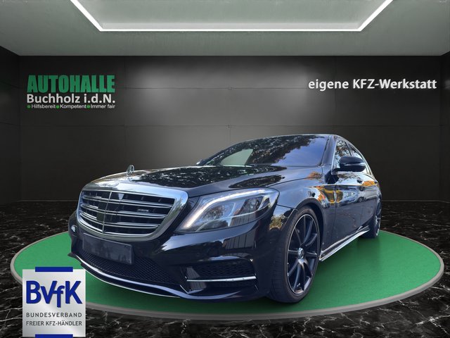 Mercedes-Benz S 350 BlueTec / d L~AMG Line~LED~KEYLES-GO~VAKUMIERTE TÜREN~PANO~R-KAMERA 360g~org.AMG NEU~NAVI~BI-XENON~SIZTH.SITZB.lückenlos SCHECKHEFT~absolut VOLL VOLL VOLL AMG line~AMG org. ALUS NEU / Innen schwarz - außen schwarz / Luftfahrwerk / Vollausstattung - bilder 1