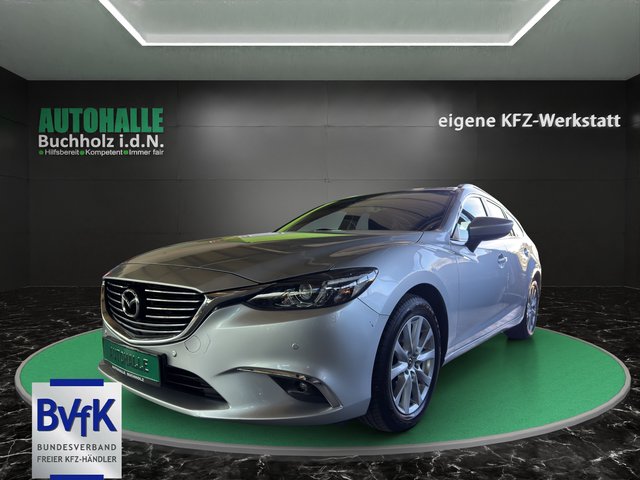 Mazda 6 Kombi Exclusive-Line~SKYAKTIV~Navi~Klimaautm.~Alu~Shz~PDC~AHK~Keyless Go~Toterwinkel Asistnece - bilder 1