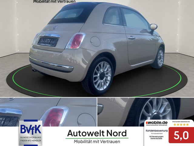 Fiat 500C 1.2 Lounge~CAPPUCCINO~el.Cabriole~el.FH~Alu~Klima~Teilleder~PDC~Servo~EURO 4 (Grüneplakette)~INSP-TÜV NEU Cabriole / Braun / Alu / Winterreifen/ Tüv u. Inspektion neu - foto 5