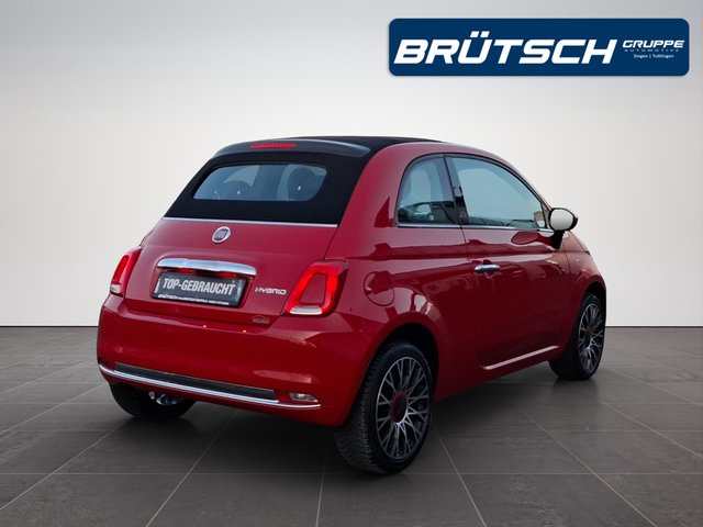 Fiat 500C 1.0 Cabrio Mild Hybrid Red KLIMA / NAVI / PDC / ALU - bilder 3