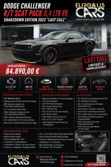 Dodge Challenger R/T Scat Pack shakedown 3,99% Wideb