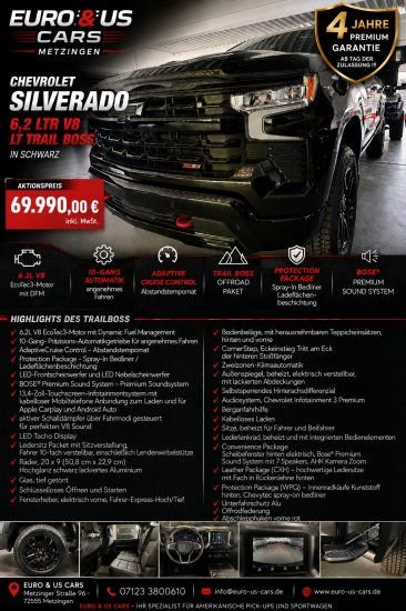 Chevrolet Silverado Trail Boss 6,2ltr MJ 2025 4 Jahre Gara