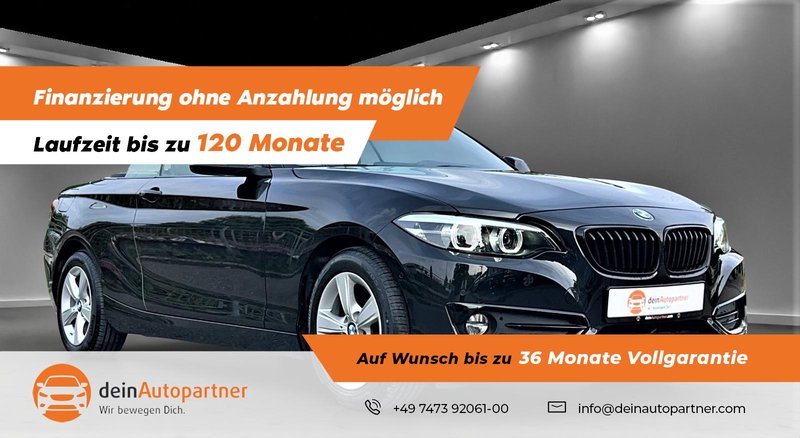 BMW 218i Cabrio Sport Line Leder Navi DAB Hifi Memory