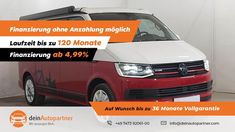 Volkswagen T6 California Ocean Red 4Motion NAVI/LED/LEDER/STHZ/AHK/ACC