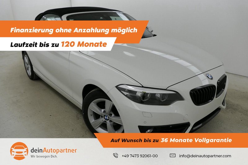BMW 218i Cabrio Sport Line Leder Navi LED H&K