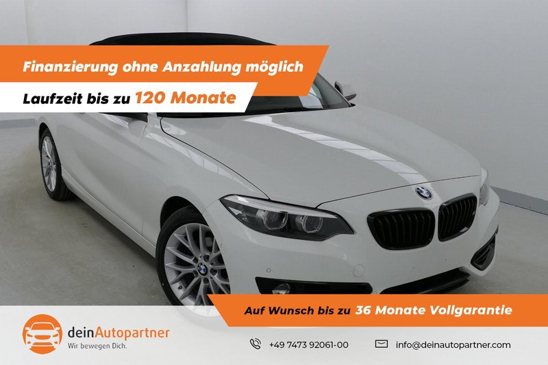 BMW 218i Sport Line Cabrio Leder Navi Hifi Keyless