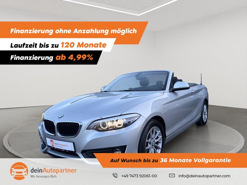 BMW 220 i Cabrio Advantage NAVI /Leder/ SHZ / KLIMAAUTOMATIK