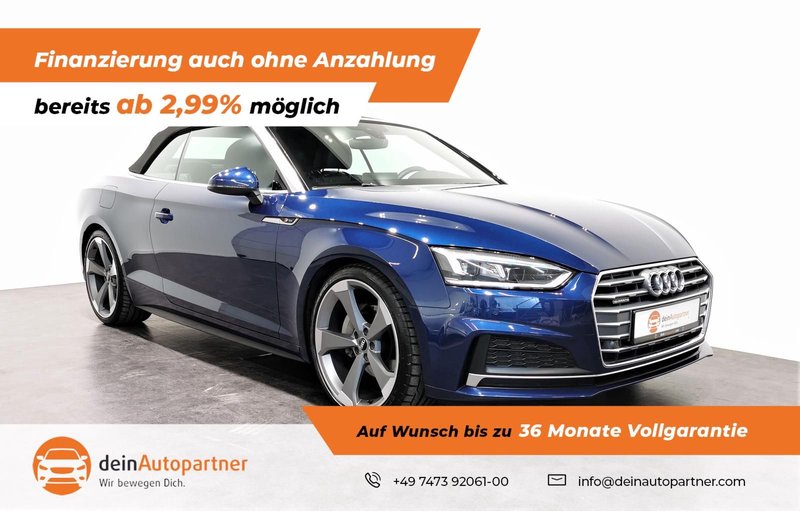 Audi A5 40 TDI Cabrio quattr. S Line Leder AHK MMI LE